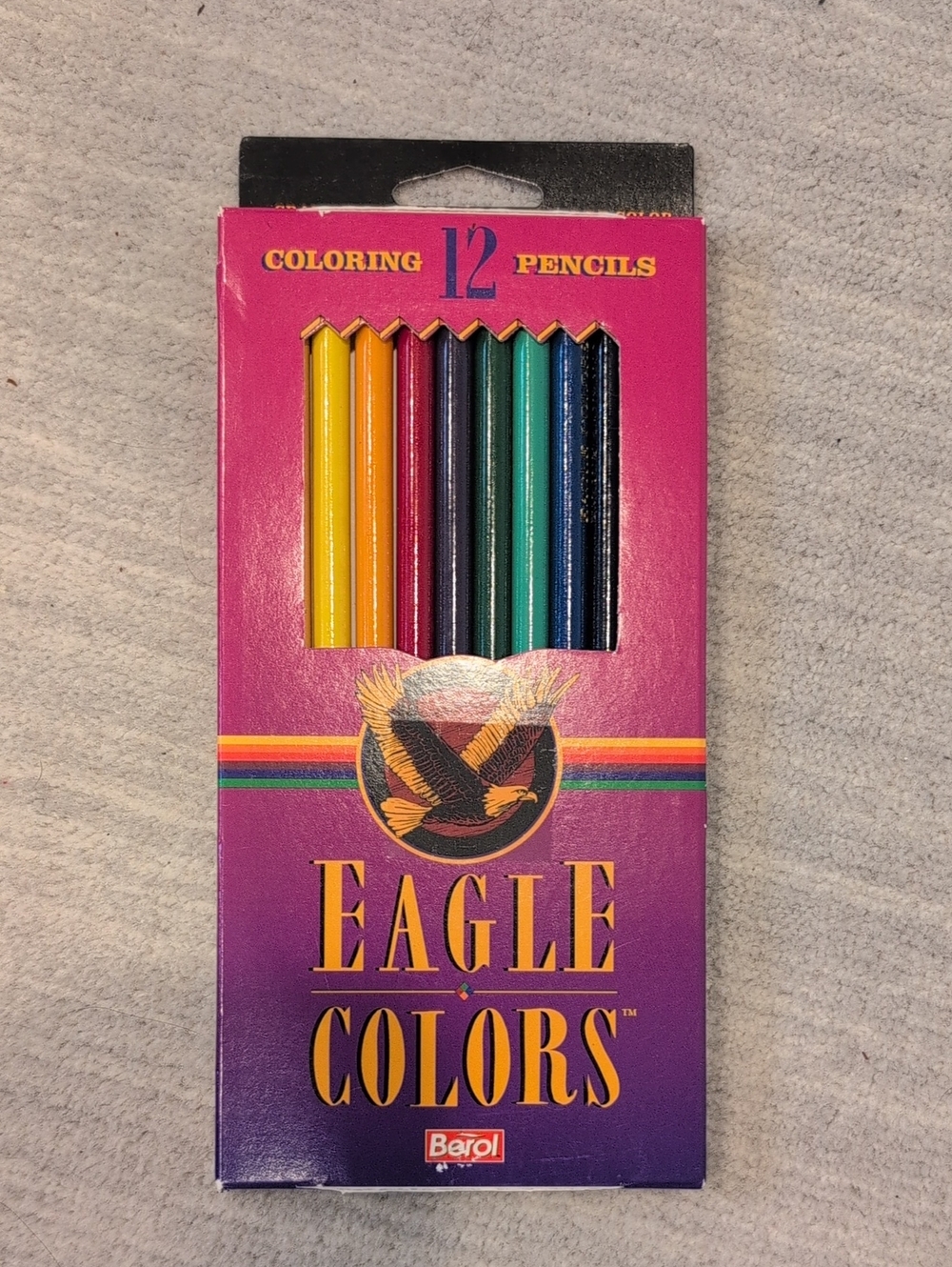 Vintage Berol Eagle Colors 12-Count Coloring Pencils Multicolor New USA Made Art